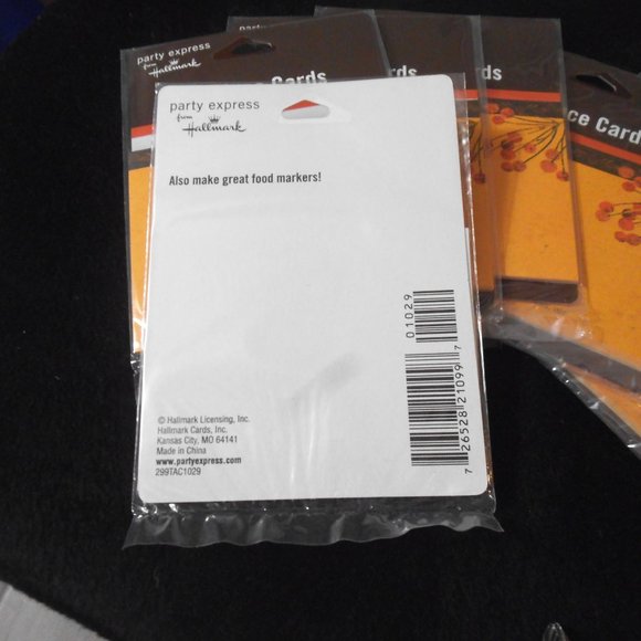 Vintage Lot of Six Hallmark Party Express Place Cards Fall Autumn - Picture 2 of 2